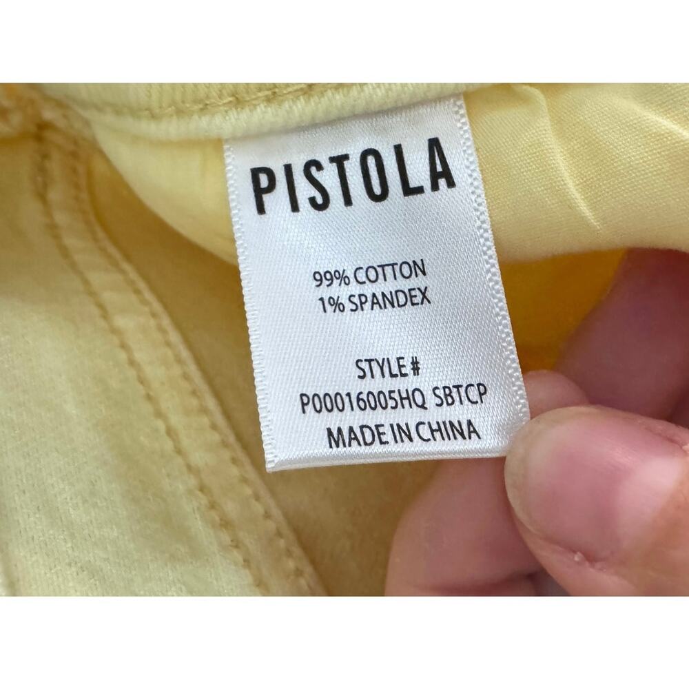 EVEREVE PISTOLA Denim Eli Pants Barrel Leg Jeans Soft Buttercup Yellow Size 28 - Picture 8 of 10